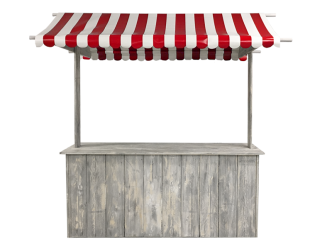 Buffet-Marktstand rot
