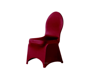 Stretchhusse Stuhl bordeaux