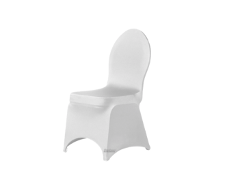 Stretchhusse Stuhl weiß