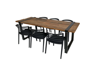Industrial Dinnertableset 6P. 1,80 m Riviéra